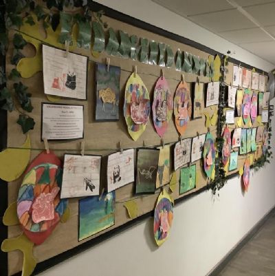Multi class Art display featuring our Squirrel artwork