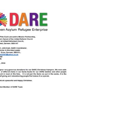 DARE Thank you letter